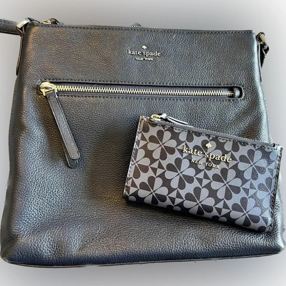 Kate spade blue crossbody with wallet